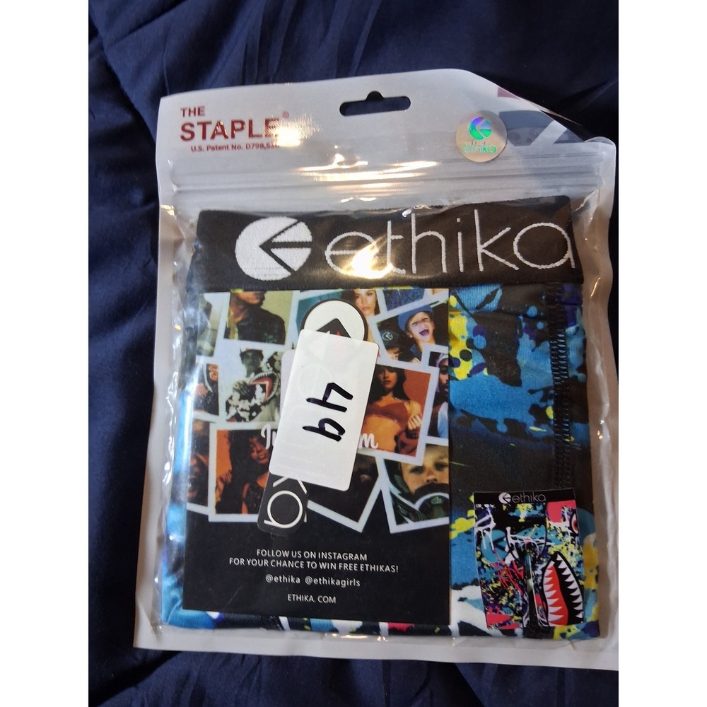 Ethika Mens The Staple Fit Boxer Briefs Multicolor Collage Graffiti Print Size M